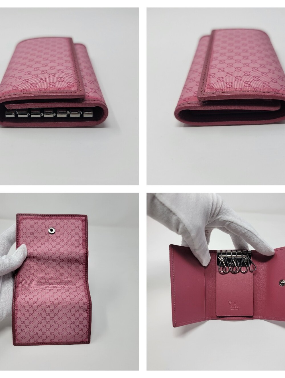 BUNDLE of 2 Gucci Microguccissima Cosmetic Case & Gucci 6 Keyring - Picture 5 of 7